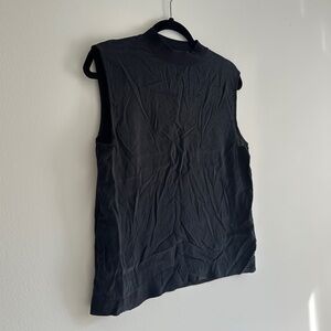 Zara W&B Collection Sleeveless Mock-Neck Black Top size Medium